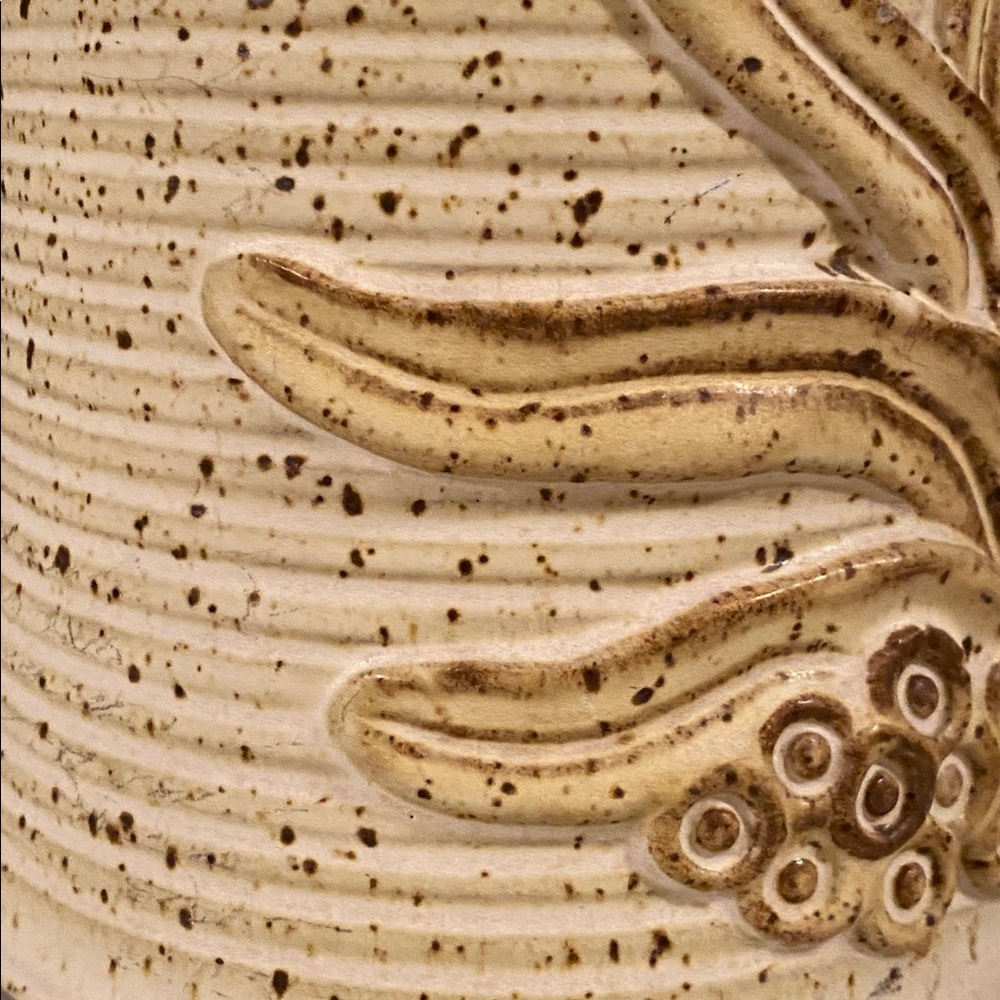 SOLD Artisan Pottery Vase - Rustic Foliage - Picture 8 of 10